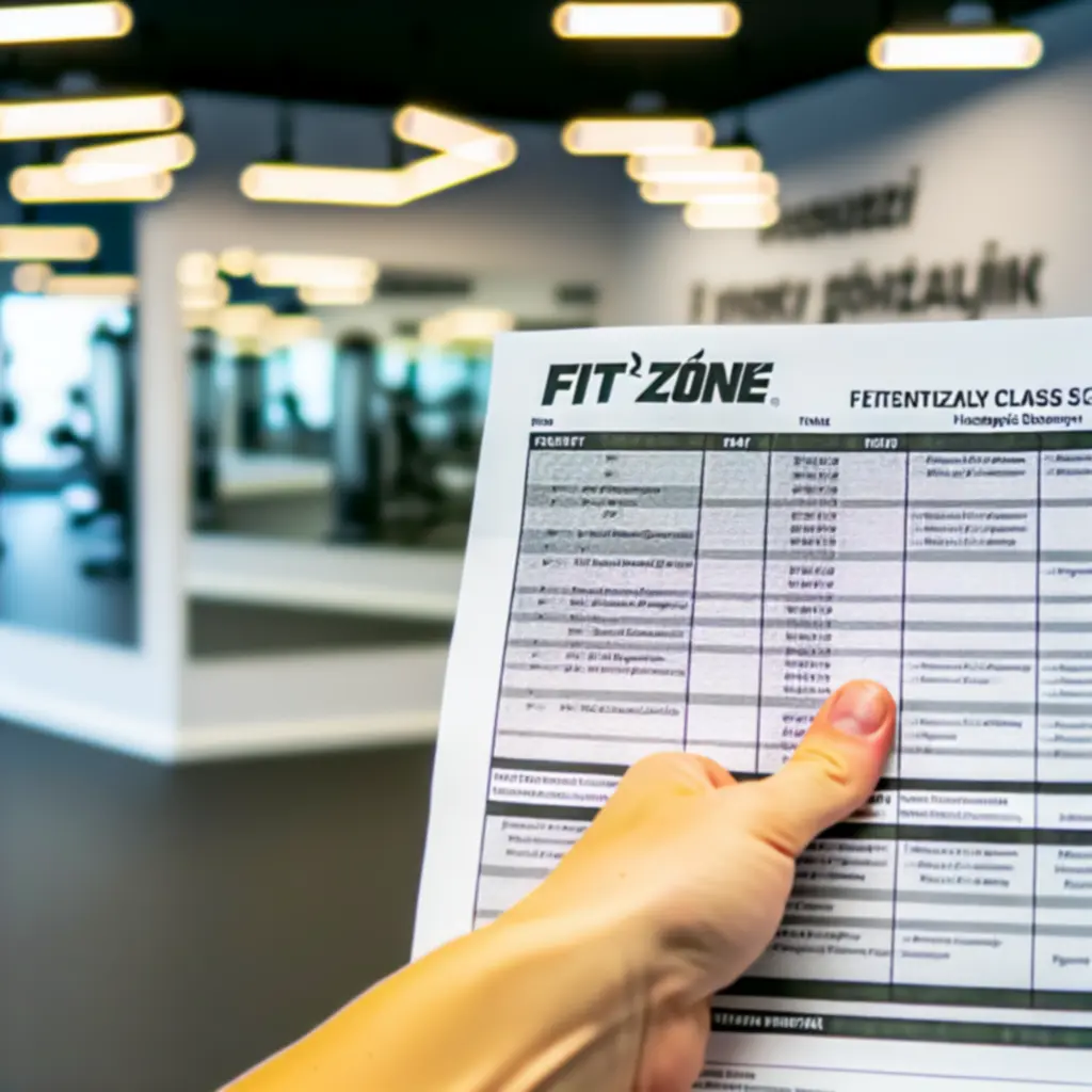 Digitális, letölthető FitZoone órarend nézete laptopon és telefonon